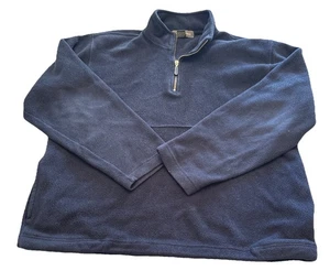 Banana Republic 1/4 Zip Uomo Pullover Maglione Felpa Pile Navy XL (801) - Foto 1 di 5