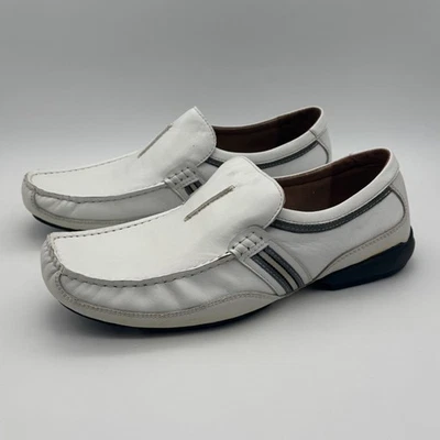 Steve Madden Landon Blanco Cuero De Colección Zapatos Mocasines Sin Cordones Para Hombre 10 Foto 1 de 4