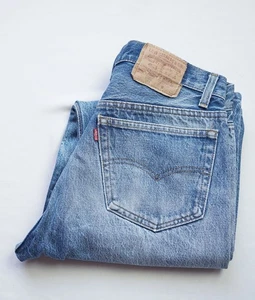 Levis 501 USA Made Straight Jeans mens size W30 L30 S Small Button Fly VINTAGE - Picture 1 of 13