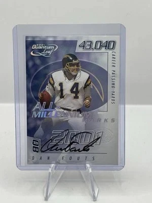 Dan Fouts Auto 047/100 2001 Quantum Leaf All-Millennium Marks San Diego Chargers - Image 1 of 2