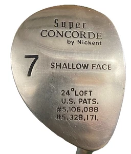 Nickent Super Concorde Shallow Face 7 Wood 24* RH -2 Stiff Graphite 39" New Grip - Picture 1 of 15
