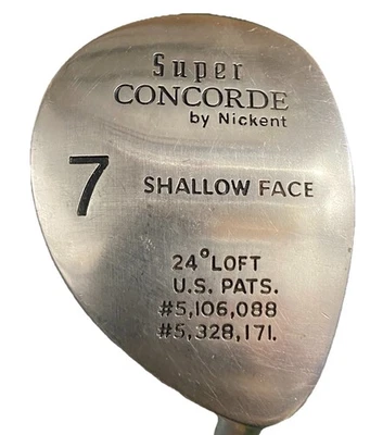 Nickent Super Concorde Shallow Face 7 Wood 24* -2 Stiff Graphite 39" RH New Grip - Image 1 of 4