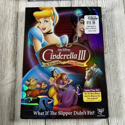 Cinderella 3 III A Twist In Time DVD 2007 Disney Classic Fairy Tale - Image 1 of 2