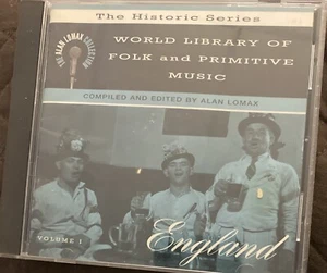 World Library of Folk and Primitive Music Vol 1 England CD Alan Lomax 1940s-50s - Imagen 1 de 2
