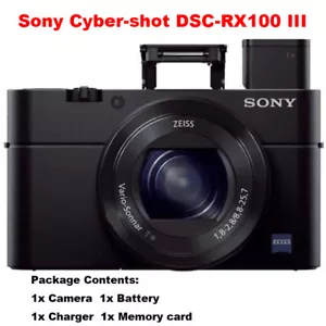 Sony Cyber-shot DSC-RX100 III 20.1MP Digital Camera 2.9 x Optical Zoom -Tested - Picture 1 of 7