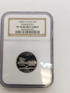 2005-S Minnesota Clad State Quarter 25C - NGC PF 70 ULTRA CAMEO - Picture 1 of 4
