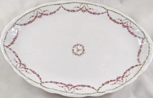 KPM Made in Germany Porcelain Rose Garland Platter - Picture 1 of 12