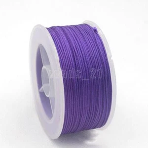 65m Nylon Cord Thread Chinese Knot Macrame Beading DIY Bracelet Braided 0.8mm - Picture 1 of 51
