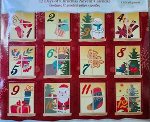 12 Days of Christmas Advent Calendar SCENTED Votive Candle Set -& DAILY SHIPPING - Picture 1 of 5