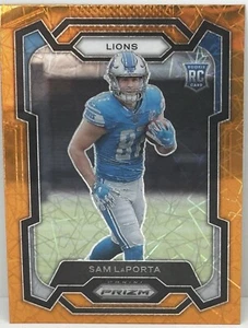 Sam Laporta 2023 Panini Prizm Orange Lazer Parallel RC Lions #332 - Picture 1 of 3