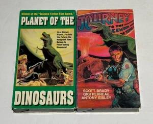 Planet of the Dinosaurs & Journey to the Center of Time Sci-fi VHS LOT 2 Tapes - Picture 1 of 3