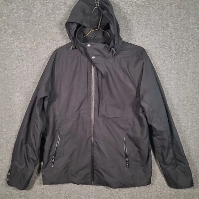 North End Sport Soft Shell Jacket Men's Large Black Hooded Lined EZEM System - Imagem 1 de 4