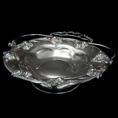 Cesta de pastel Art Nouveau plato de plata circa 1900 Foto 1 de 4