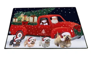 Dandie Dinmont Terrier Dog Floor Mat Anti-Slip Pet Indoor Christmas Door Mat - Picture 1 of 3