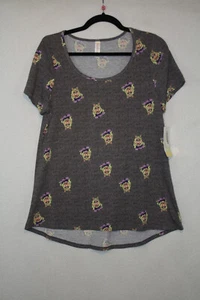 NWT LuLaRoe Disney Size S Classic Tee Gray Muppets Miss Piggy All Over Print - Bild 1 von 4