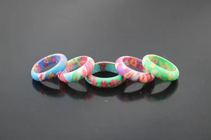 Fashion jewelry wholesale lots 99pcs charm colorful polymer clay rings AH241 - Picture 1 of 3