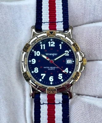 Wrangler 9117 Hero Analog/BlueDial/Date Men's Nylon Band Field Watch 36mm - Image 1 of 4