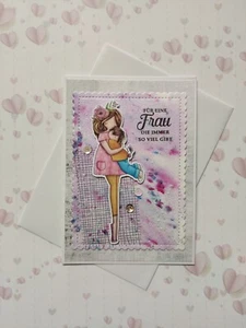 Muttertagskarte, Glückwunschkarte für die Mama "purple grey" - Bild 1 von 2