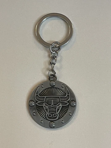 Chicago Bulls Metal Logo Keychain NBA Key Chain Cover
