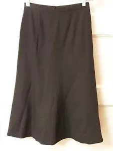 Mujer Negro Petites Lana Elástica Talbots Larga Lápiz Falda Talla 2P - Imagen 1 de 9