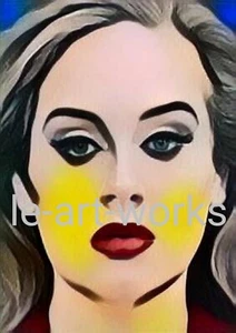 ADELE WARHOL STYLE ART LIMITED PRINTS FROM AN ORIGINAL ACRYLIC MODERN PAINTING - Picture 1 of 2