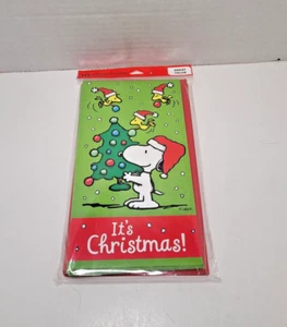 Tarjetero de regalo/dinero Hallmark tarjetas de Navidad (10 tarjetas) Snoopy Peanuts nuevo - Imagen 1 de 5