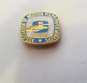 WESTERN ZELLSTOFF UND PAPIERARBEITER RUHESTAND ANSTECKNADEL - Bild 1 von 3