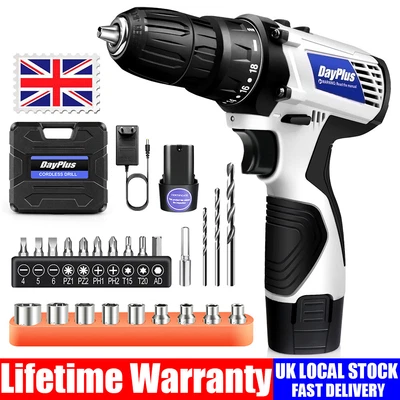 12V Cordless Drills Driver 1/2 Battery Kit Rechargeable Electric Screwdriver LED - Image 1 of 4