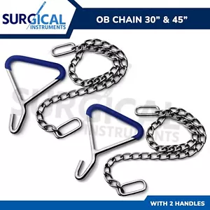 Durable OB Apparatus Leg Catch Set 2 Handles Puller Hook and 2 Chain 30" & 45" - Picture 1 of 9