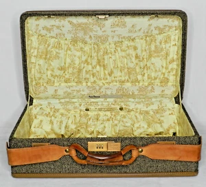 Vintage Hartmann Small Overnight Suitcase Combo Lock Leather Handle & Accents - Picture 1 of 11