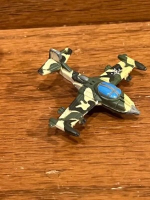 Micro Machines Military Aircraft T-37 Tweety Bird FF Camo Galoob Green Tan - Image 1 of 4
