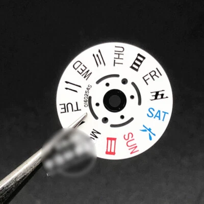 ORIGINALE SEIKO Day Disc Data Quadrante Clip Ruota Parti f SKX007 SKX009 7S26 NH36 4R36 - Immagine 1 di 4