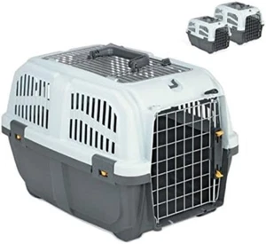 TRASPORTINO SKUDO Open IATA per Gatto Cane Da Viaggio Trasporto Auto OMOLOGATO - - Foto 1 di 12