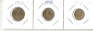 3 Coins 50 centavos 1 e 2 Cruzeiros 1956 Brazil EB432 - Picture 1 of 5