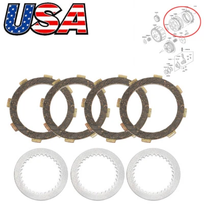 Комплект фрикционных пластин муфты двигателя для Kawasaki KE100 KE100A KH100 1976-1977 KD80 - Изображение 1 из 4