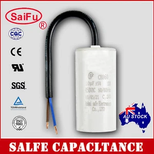 CBB60 Appliance Motor Run Capacitor wire Lead AC 450V 50/60Hz 10uF OZ SELLER - Picture 1 of 3