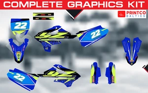 Yamaha YZ YZF 125 250 450 2013-2025 complete graphics kit 21 mil - Picture 1 of 9