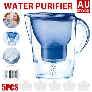 Water Pitcher Purifier 3.5L Filter Jug Kettle Bench Top Jug W/5PCS MAXTRA+Filter - Picture 1 of 13