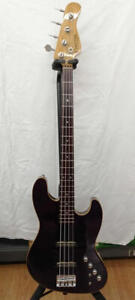 Used Schecter ORIGINAL CALIFORNIA CUSTOM Electric  Bass Purple Color Rare