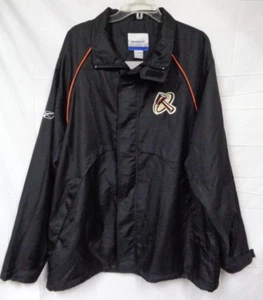 Men's REEBOK THUNDER NFL EUROPE Black Nylon Polyester PU Jacket 5031A 04 ~ XL - Picture 1 of 12