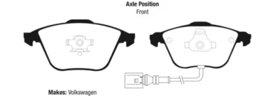 Juego de pastillas de freno delanteras de cerámica EBC Redstuff para Volkswagen CC / R32 / Passat 3,6 L Foto 1 de 3