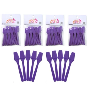 4 Packs Pana 2.5" Purple Small Plastic Makeup Cosmetic Facial Mask Spatula Scoop - Imagen 1 de 5