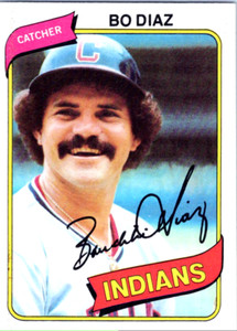 1980 Topps #483 Bo Diaz Cleveland Indians NM