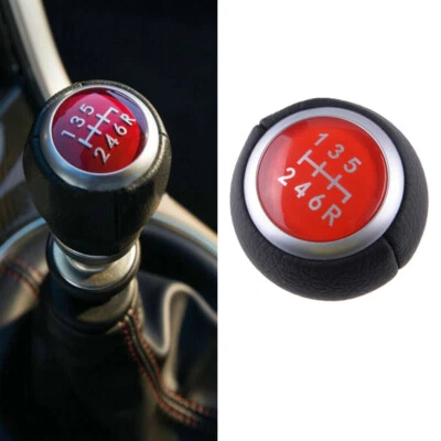 Perilla de cambio de palanca de cambios de cuero de 6 velocidades para coche Subaru Impreza WRX STI 2009-2018 Foto 1 de 4