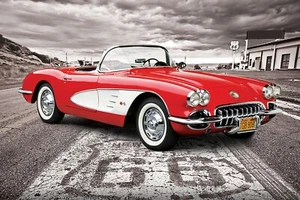 1959 Corvette - Classic Car Poster 36" x 24" by Eurographics - Picture 1 of 1