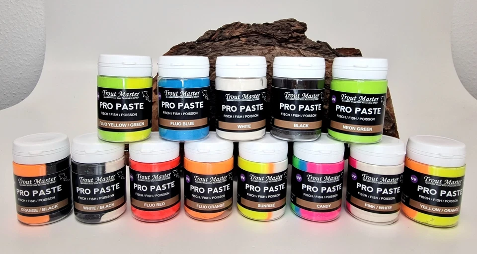 Spro Trout Master Pro Paste Fish 15 Farben Bait Forellenteig Troutbait Fisch NEW - Bild 1 von 1