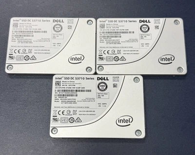3x Dell 07C7FK 400GB SATA SSD 2.5" 6Gbps Solid State Drive Intel SSDSC2BA400G4R - Image 1 of 4