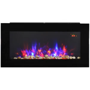 HOMCOM 1000W/2000W LED Elektrokamin Automatikfunktion Fernbedienung Timer Safe - Bild 1 von 9