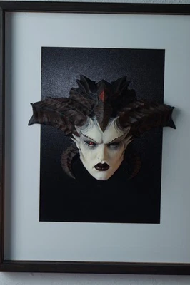 Diablo Lilith  Framed Wall Decor 40x50cm Figure,3D Printed, Painted ,handmade - Image 1 of 4