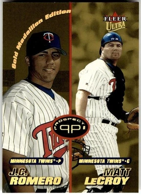 2001 Ultra #234G J.C. Romero / Matt LeCroy PROS Gold Medallion - Image 1 of 2